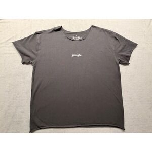 YoungLA 409 YLA2388 Mens Medium Black Raw Cut Scoop Neck Athletic T-Shirt